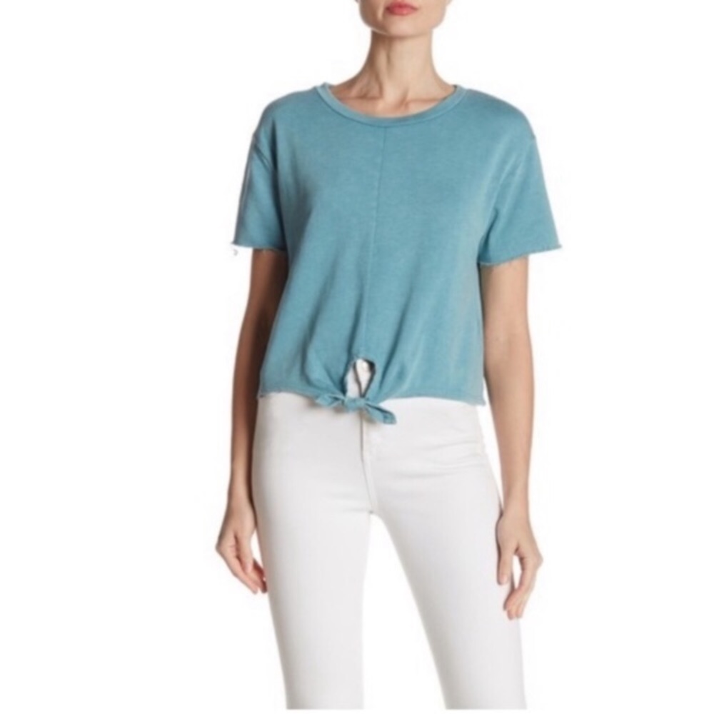🦚LOVE, FIRE🦚KNOT FRONT SHORT SLEEVE SHIRT🦚